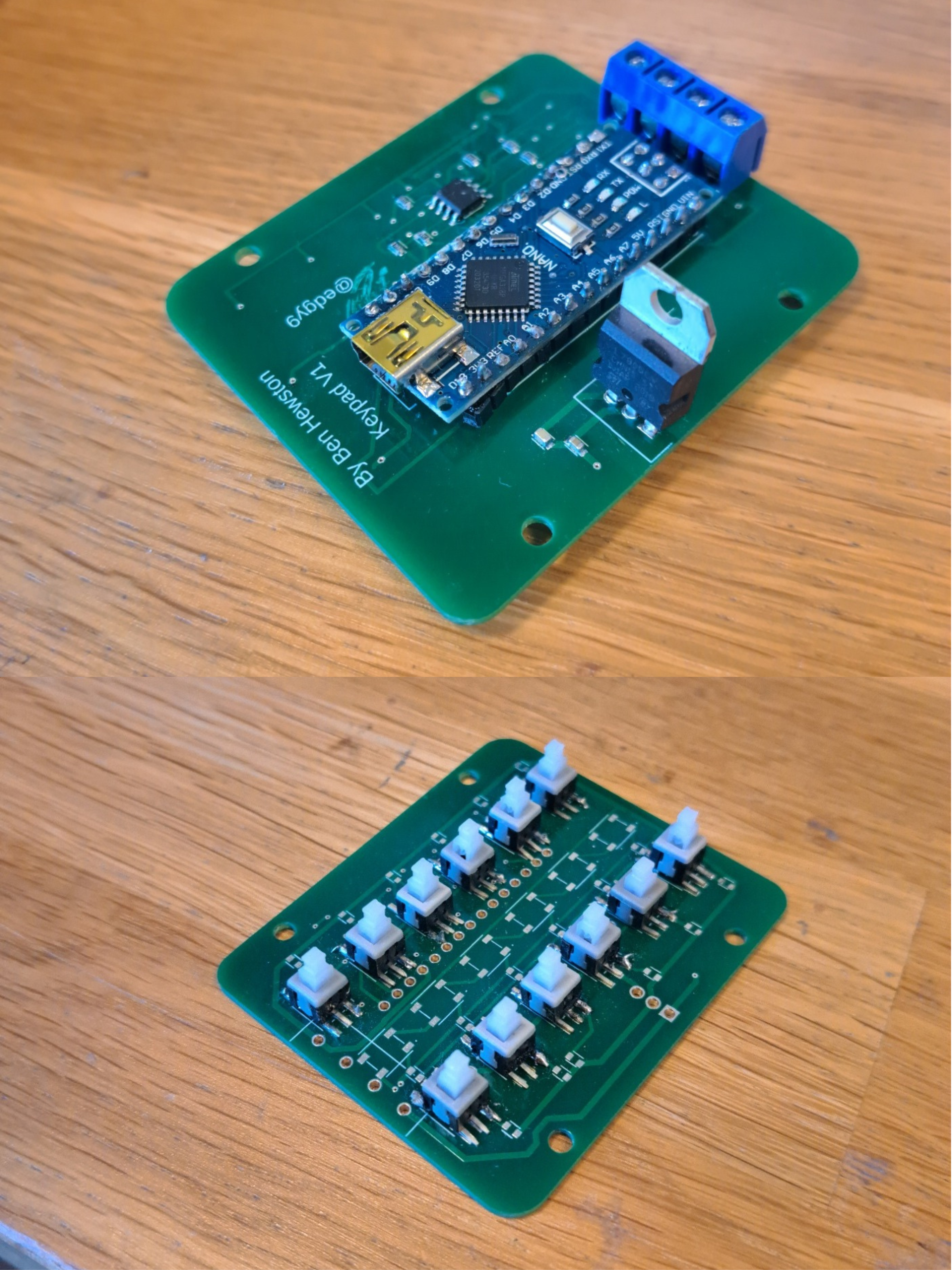First assembled PCB